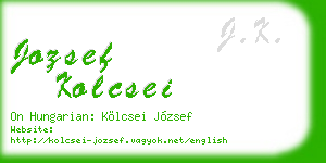 jozsef kolcsei business card